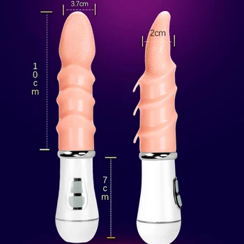 Женский мастурбатор, вибратор, Вибрирующая палочка, Фаллоимитатор с хлопающим языком, Искусственный Клитор телесного цвета, Латексные секс-игрушки для взрослых для женщин