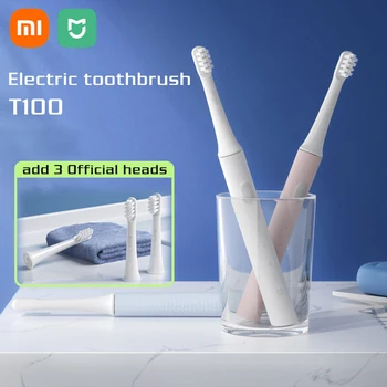 Оригинальная звуковая электрическая зубная щетка XIAOMI Mijia T100, отбеливающая зубы, ультразвуковая вибрация, умные зубные щетки с USB-зарядкой IPX7