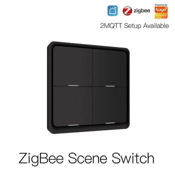 4 Банды Tuya ZigBee Wireless 12 Scene Switch Кнопочный Контроллер Сценарий Автоматизации на Батарейках для Устройств Tuya