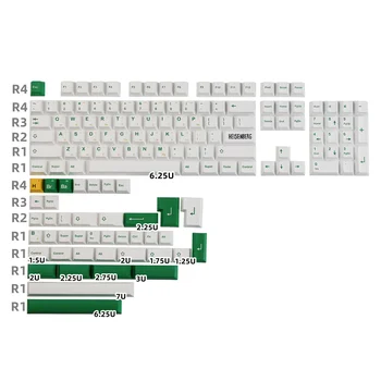 144 Клавиши Heisenberg Original Design Keycaps Белый Зеленый PBT Keycap Вишневый Профиль DYE Sub Для Механической Клавиатуры С Перекрестным Переключением