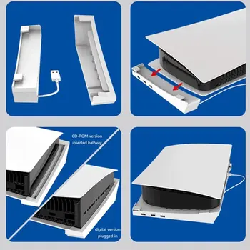 IPEGA PG-P5032 для консоли PS5, Горизонтальный Стеллаж для хранения, Подставка-держатель с 4 USB-портами