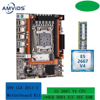 Комплект материнской платы X99 LGA 2011-3 X99 с процессором Intel Xeon E5 2667 V4 и комбинированным набором памяти ECC REG объемом 1 * 8 ГБ DDR4 2133 МГц SATA3.0 USB3.0