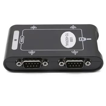 9pin RS232 USB 2.0-4-портовый последовательный DB9 COM разъемы контроллера, адаптер-концентратор