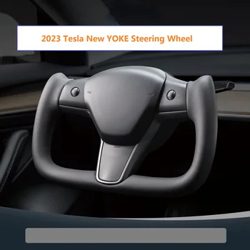 Подходит для модификации рулевого колеса Tesla Model 3 Model Y Yoke, карбоновое волокно с обеих сторон, версия с электрическим подогревом.