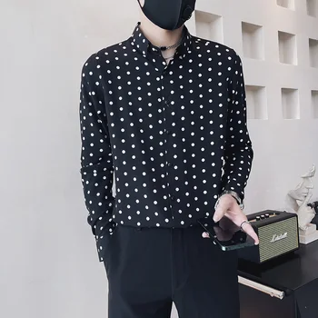 2023 Новая мужская модная повседневная Корейская версия Everything, дышащий Джентльменский тренд, красивая тонкая рубашка с длинными рукавами для хозяина
