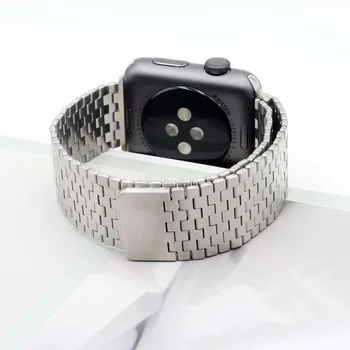 Ремешок из нержавеющей стали для Apple Watch Band 41 мм 40 мм 38 мм Сетчатая Петля Магнитная застежка iWatch Band для Apple Watch Серии 8 7 6 5 4