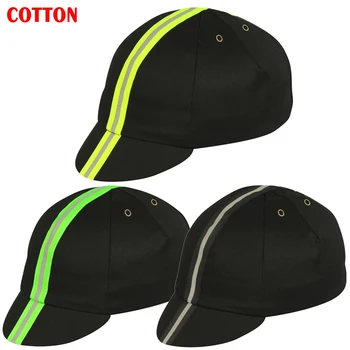 Хлопчатобумажные велосипедные кепки со светоотражающей полосой, желто-зеленая полоса, велосипедная шляпа, головной убор, один размер подходит большинству