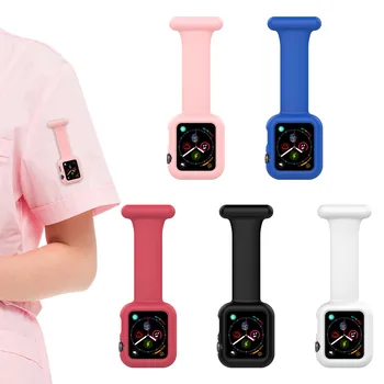 Новый Браслет-Булавка для Часов Медсестры для Apple Watch Band 38 мм 42 мм 44 мм 40 мм Силиконовый Ремешок Для IwatchSE 7 6 5 4 3 2 1 Аксессуары