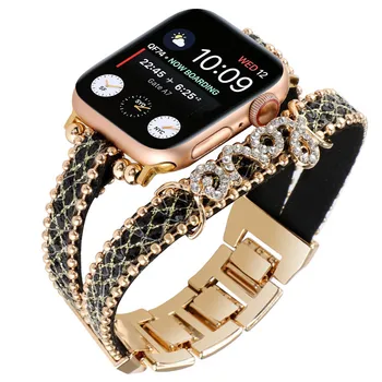Роскошный Модный Ремешок Для часов Jewel LOVE Jewelry Для Apple iwatch s8 ultra S7 6 5 4 3 2 SE Сменный Ремешок 49 мм 44 мм 45 мм 42 мм 40