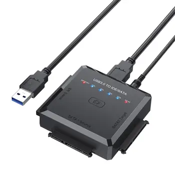 Адаптер USB3.0 к IDE/SATA UK Plug Adapter Кабель Для Чтения Жесткого Диска Высокоскоростное Быстрое Подключение Универсальный для DVD Rw DVD ROM