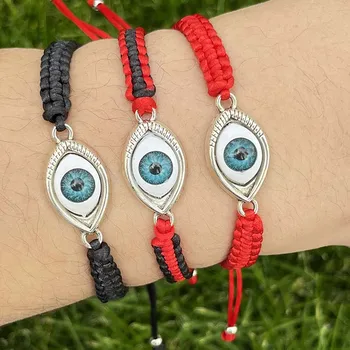 12 предметов защиты от экзорцизма Turkish Blue Eyes Браслет Lucky Red Cord с материалом из легированной смолы Для мужчин и женщин В подарок