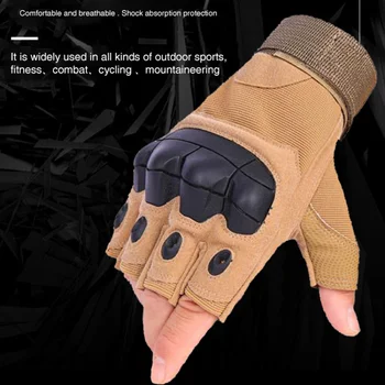 Мотоциклетные уличные перчатки на полпальца Армейские тактические перчатки Тактические перчатки Военная стрельба Пейнтбол Страйкбол Велосипед Мотокросс