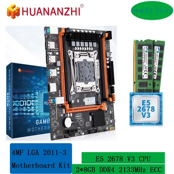 комплект материнской платы xeon x99 с процессором HUANANZHI 4MF LGA 2011 v3 E5 2678 V3 и ddr4 2133 МГц 16 ГБ (2*8 ГБ) памяти RECC combo M.2 NVME