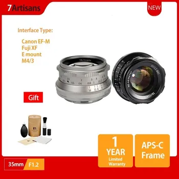 7artisans 35 мм Объектив F1.2 Prime для Sony E/Nikon Z/для камеры Fuji XF APS-C Ручной Беззеркальный объектив с фиксированным фокусным расстоянием A6500 A6300 X-A1