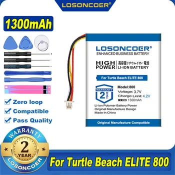 100% Оригинальный Аккумулятор LOSONCOER 1300 мАч Для Гарнитуры Turtle Beach ELITE 800 P803040 Elite 800X