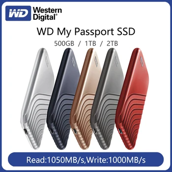 Western Digital WD 1 ТБ NVMe Внешний Портативный твердотельный накопитель 500 ГБ My Passport SSD Type-C USB3.2 зашифрованный мобильный жесткий диск