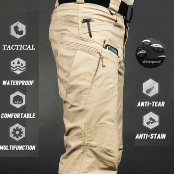 Военные тактические брюки Мужские армейские брюки SWAT, множество карманов, водонепроницаемые износостойкие повседневные спортивные брюки-карго 5XL