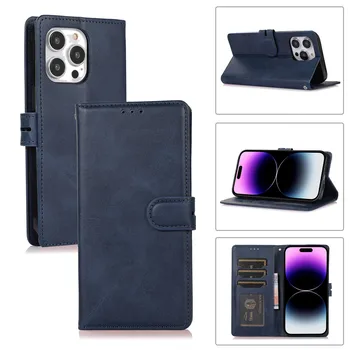 Роскошный Кожаный Магнитный Флип-Чехол-Бумажник для iPhone 14 Plus 13 12 11 Pro Max XR XS X 7 8 SE, Противоударный Защитный Чехол-Бампер