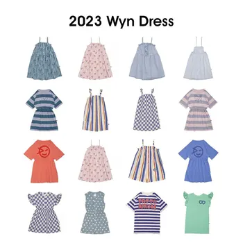 Платья для девочек 2023 года, Новое Летнее Детское платье с короткими рукавами и мультяшным рисунком, Детская одежда, Милая Одежда для малышей, Детская одежда
