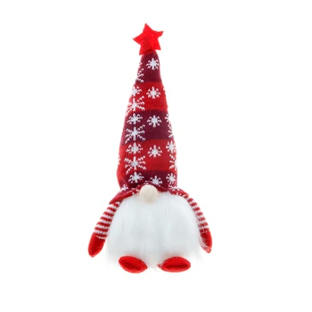 Рождественская плюшевая кукла со светлой безликой куклой, пятиконечная звезда, украшение в виде снежинки