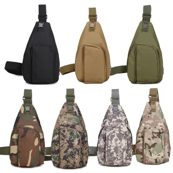 Уличная тактическая сумка-слинг/рюкзак/Rucksack /Ранец / Штурмовой боевой камуфляж, тактический нагрудный пакет Molle