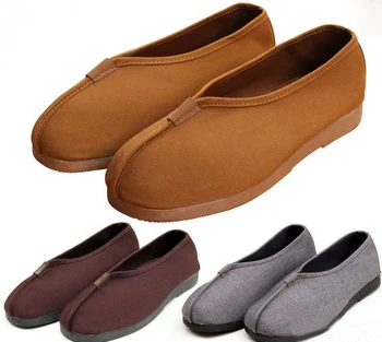 Унисекс, всесезонная обувь для медитации шаолиньских монахов-мирян, обувь для монахов-буддистов дзен-лохан-архат желтого/серого/коричневого цвета