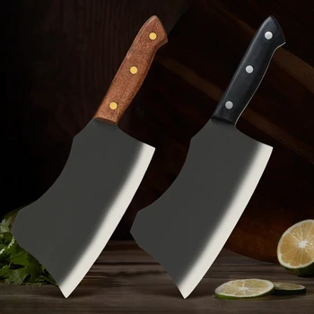 XYj 7-дюймовый Кухонный Нож-Измельчитель Китайские Ножи Шеф-повара Из Высокоуглеродистой Нержавеющей Стали Для Приготовления Пищи Мясницкий Тесак Для Мяса Vege