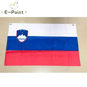 Полноразмерный европейский флаг Словении большого размера, кольца для верха, рождественские украшения для дома, флаг, баннер, подарки