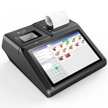 10,1-дюймовый POS-терминал, принтер, Android с 80мм термопринтер NFC читатель VFD дисплей для меню, заказ продуктов питания кассового аппарата