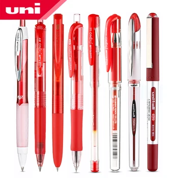 Красная Гелевая ручка серии JAPAN UNI SIGNO + Заправка Сочетание нескольких стилей На Выбор Для аккуратного письма Студенческими канцелярскими принадлежностями