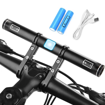 Удлинитель велосипедного руля USB Зарядка 18650 Литиевая батарея Удлинитель велосипедного руля Алюминиевый кронштейн Держатель Аксессуары