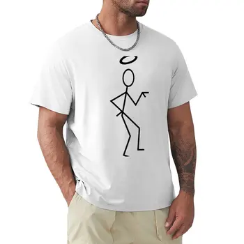 Фигурка Святого (черная). Футболка, футболки, черная корейская модная мужская упаковка футболок с графическим рисунком