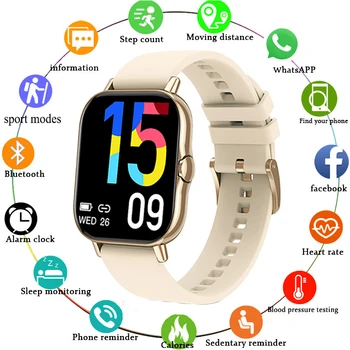 2023 Мужские Женские Умные часы Фитнес-часы Bluetooth HD Звонки Монитор сна Смарт-часы Поддержка Siri Циферблат Для девочек Детские Золотые часы