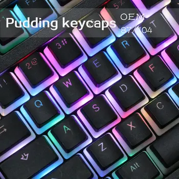 Колпачки для клавиш PBT Double shot С Подсветкой Keycap Для OEM-Переключателей Cherry MX Механическая Игровая Клавиатура 104 ANSI layout Key Puller
