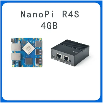 Nanopi R4S Мини Портативный Дорожный маршрутизатор OpenWRT с двумя Портами Ethernet со скоростью передачи данных 4 ГБ LPDDR4 на базе RK3399 Soc для Интернета вещей