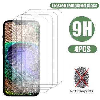 4ШТ Матовая Защитная пленка для экрана iPhone 14 13 12 11 Pro Max Mini Закаленное Стекло для iPhone X XR XS Max 6 7 8 Plus SE 2020 Glass
