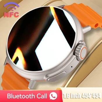 2023 Новый Bluetooth Вызов Мужские Смарт-Часы С 1,6-Дюймовым Экраном Спортивные Водонепроницаемый Фитнес-Браслет Беспроводная Зарядка NFC Smartwatch Man