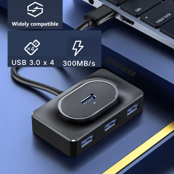 USB-Концентратор 3,0 Мульти USB-Разветвитель 4 Порта USB 3,0 С КОНЦЕНТРАТОРОМ Type C Для Зарядки Lenovo Xiaomi Macbook Pro PC Hub C USB 3 0