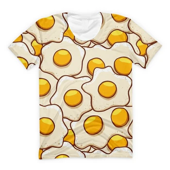 Футболки с 3D принтом Fried Eggs Dognut Shop, футболки для хипстеров с коротким рукавом, Уличная одежда в стиле хип-хоп, Женская Мужская одежда Унисекс