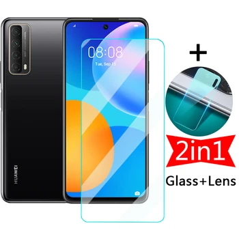 Защитное стекло для экрана 2в1 для Huawei P Smart 2021 2020 Psmart Pro Plus 2019 Защита объектива камеры Закаленная пленка на P Smart Z