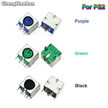 ChengHaoRan 1 шт. Разъем для клавиатуры Черный/зеленый/фиолетовый 6 контактов для PS / 2 PS 2 Гнездовой разъем на печатной плате