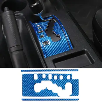 Для Toyota FJ Cruiser 2007-21 Синяя автомобильная консоль из мягкого углеродного волокна, отделка панели коробки переключения передач, рамки, наклейки, автомобильные Аксессуары