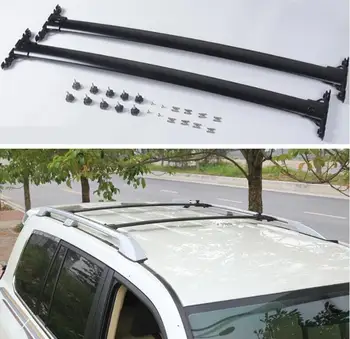 Высококачественная Перекладина багажника Из алюминиевого Сплава На крыше для Toyota Land Cruiser 200 LC200 2008-2021 (черный, серебристый)