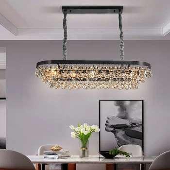 Роскошная Хрустальная люстра для столовой Гостиной, современная дизайнерская лампа в виде капли воды, креативный светодиодный светильник для домашнего декора, Светильник