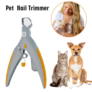 Профессиональный Pet Собака Кот и собака кусачки для ногтей резак для резки красоты ножницы животное кошка замки Pet светодиодные ногтей триммер