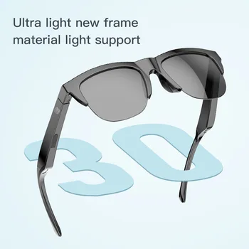 Новые умные очки с костной проводимостью, беспроводные солнцезащитные очки для звонков по Bluetooth 5.3, музыка высокой четкости, громкая связь, Антисиневые очки