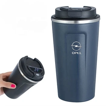 автомобильная кофейная чашка объемом 510 мл для Opel OPC Astra Zafira Antara Corsa Combo Meriva Insignia R X с интеллектуальным дисплеем температуры