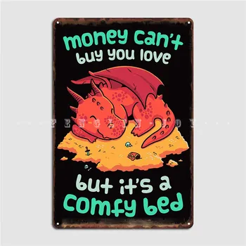 Money Cute Rpg Baby Dragon Металлическая табличка Плакат Классический Клубный плакат Настенная жестяная вывеска Плакат
