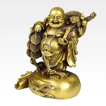Открытие Медной галереи Чистого Будды Привлекает Внимание К Богатству Товаров Для Показа, А Не Использует Смех И Выбирает Золотого Будду В качестве Украшения