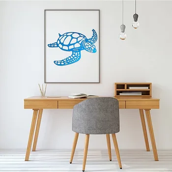Металлический орнамент в виде морской черепахи, декор в пляжной тематике, настенные художественные украшения, подвешенные на стену для внутреннего декора гостиной